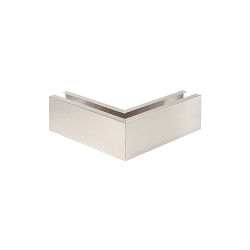CRL B5S90BS 304 Brushed Stainless Grade 12" Mitered 90 Corner Cladding for B5S Series Standard Square Base Shoe