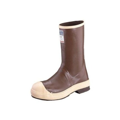 Tan 6 Plain Toe Work Boots - 12" Height - Neoprene Upper and PVC Sole