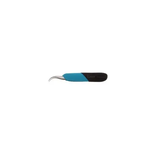 Erem E7SA Utility Tweezers - Stainless Steel Curved Tip - 4.724" Length
