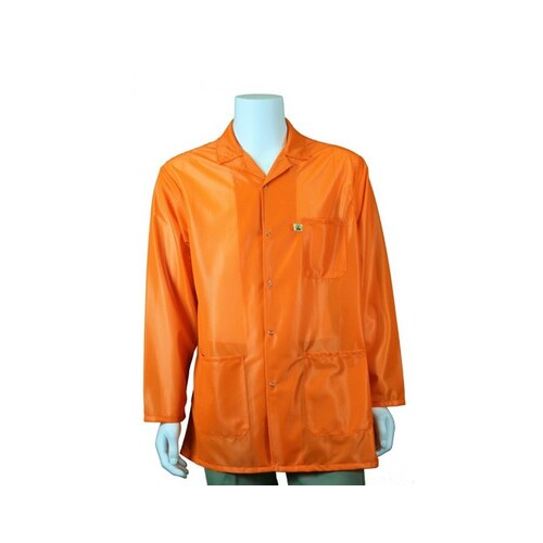 5XL Hi-Viz Orange Lapel ESD Coat