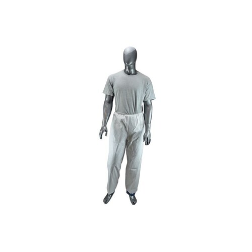 3616 White 2XL Polyethylene/Polypropylene Disposable Cleanroom Pants - 44.5" Outseam Length