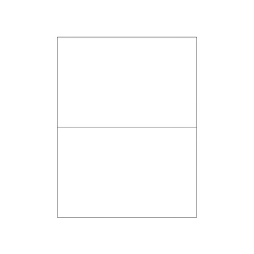 Opaque White Permanent Acrylic Blockout Laser Labels - 8 1/2" Width - 5 1/2" Height