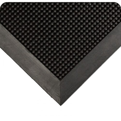 220 Black Outdoor Latex Carpeted Entry Mat - 3 ft Width - 6 ft Length