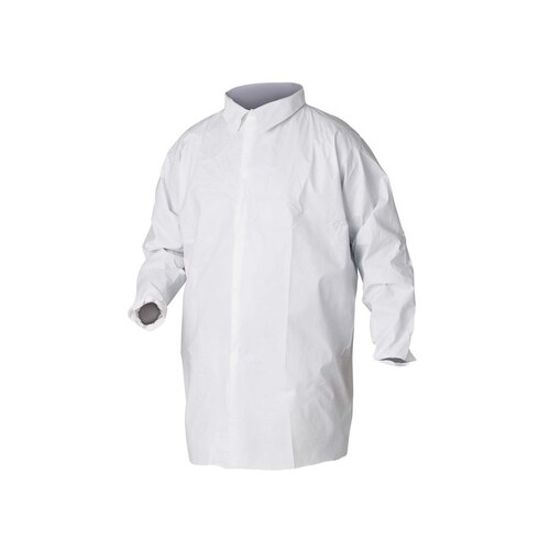 KimberlyClark 35620 A20 White Large Microforce Cleanroom Lab Coat
