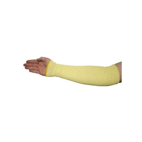 Yellow Kevlar Cut-Resistant Arm Sleeve - 1 Ply - 12" Length