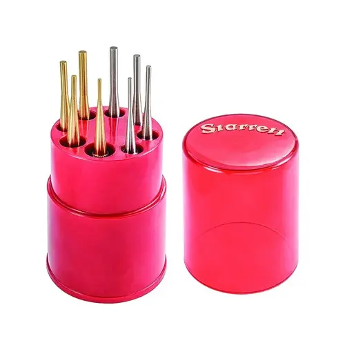 Starrett S565WBS Pin Punch Set: 8 Pc, 0.0625 to 0.25"