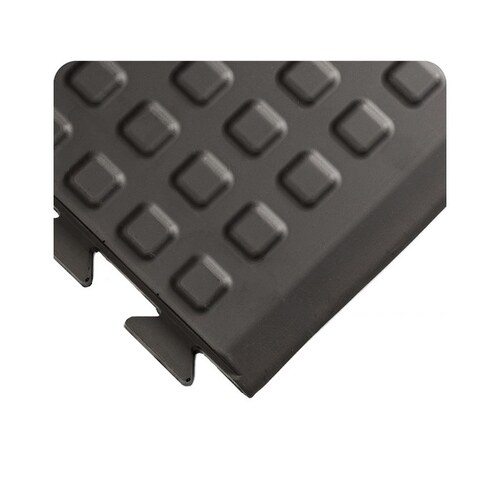 502 Black Urethane Raised Squares Anti-Fatigue Modular Mat Tile - 3 ft Width - 3 ft Length
