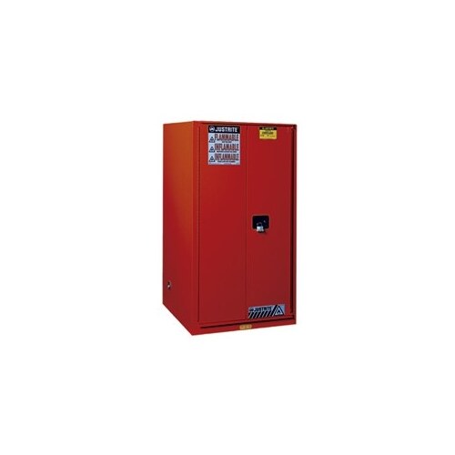 60 gal Red Steel Hazardous Material Storage Cabinet - 34" Width - 65" Height - Floor Standing