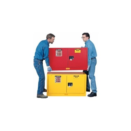 12 gal Red Steel Hazardous Material Storage Cabinet - 43" Width - 18" Height