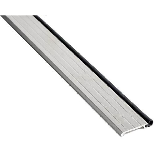 84" Black Silicone Stop Strip Clear Anodized Aluminum Finish