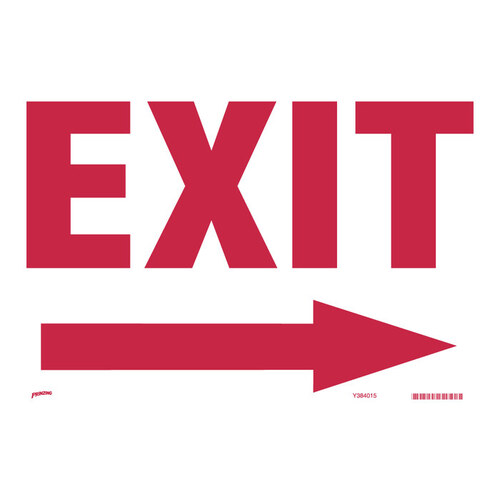 Brady SV404E Rectangle White Exit Sign - 10