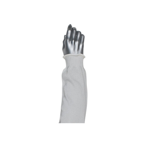 White Polyester/Stainless Steel Cut-Resistant Arm Sleeve - 18" Length - pack of 24