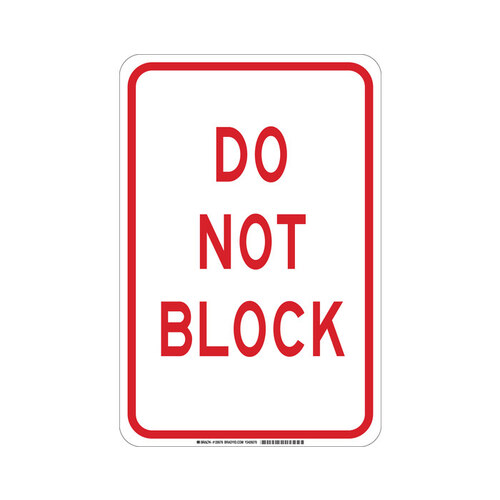 B-401 Polystyrene Rectangle White Stop Signs, Traffic Control Signs & Banners Sign - 12" Width x 18" Height