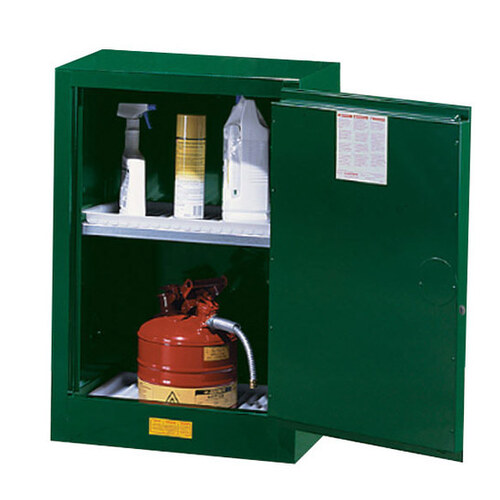12 gal Green Steel Hazardous Material Storage Cabinet - 23 1/4" Width - 35" Height