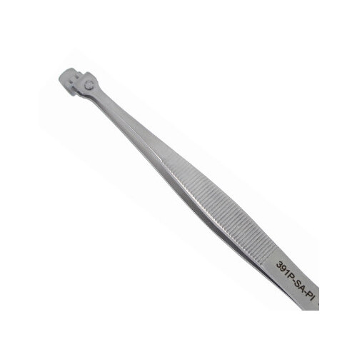 Wafer Tweezers - Stainless Steel Wafer Tip - 4 3/4" Length - 391P