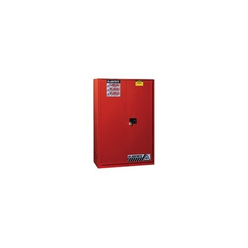 60 gal Red Steel Hazardous Material Storage Cabinet - 43" Width - 65" Height