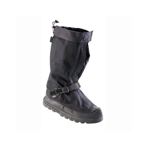 Black 2XL Waterproof & Rain Overboots/Overshoes - 15" Height - Nylon Upper