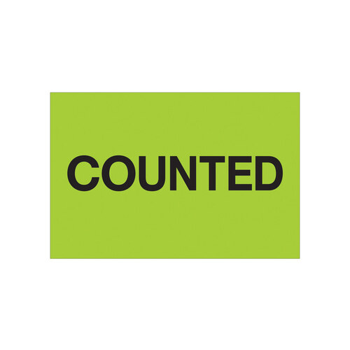 Tape Logic DL1142 Fluorescent Green Paper Inventory Labels 2" Width