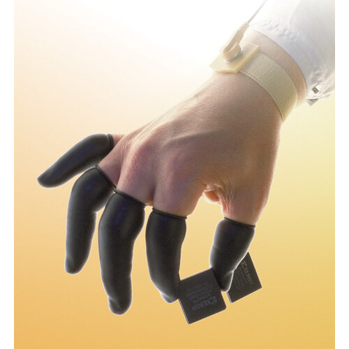 QRP 8J Black Large Latex Powder Free Finger Cot