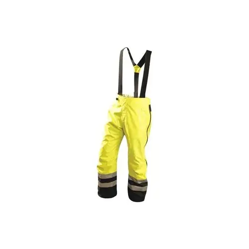 OCCUNOMIX SP-BRP-YM Rain Pants: Polyester, Zipper Closure, Black & Yellow, Medium