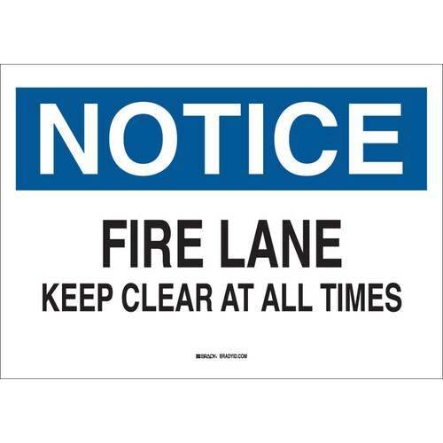 B-302 Polyester Rectangle White Parking Restriction, Permission & Information Sign - 10" Width x 7" Height - Laminated