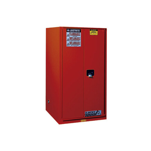 60 gal Red Steel Hazardous Material Storage Cabinet - 34" Width - 65" Height - Floor Standing