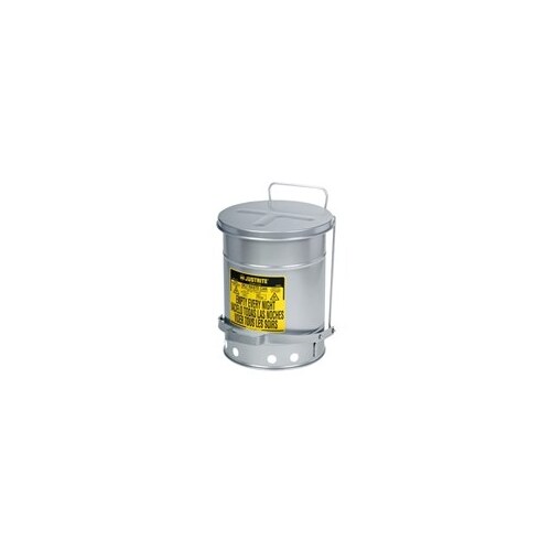 Silver Steel Leak-Proof 10 gal Safety Can - 18 1/4" Height - 13 15/16" Overall Diameter