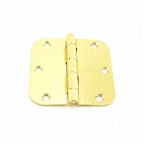 Stanley Security Solutions RD7583124 3-1/2" x 3-1/2" 5/8" Radius Residential Hinge # S083-575 Satin Brass Finish