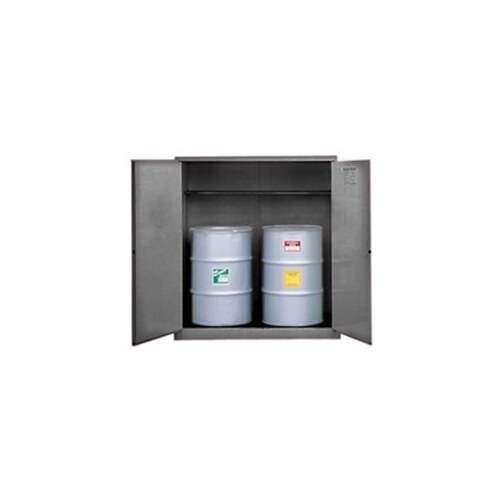 110 gal Gray Steel Hazardous Material Storage Cabinet - 59" Width - 65" Height - Floor Standing