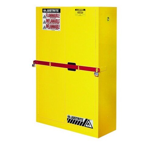 45 gal Yellow Hazardous Material Storage Cabinet - 43" Width - 65" Height - Floor Standing