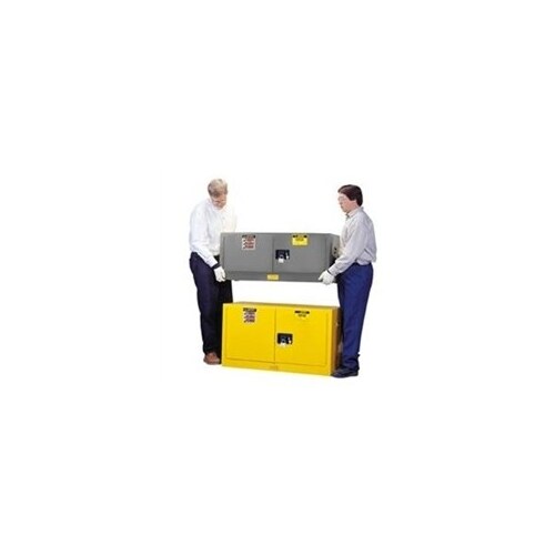 17 gal Gray Steel Hazardous Material Storage Cabinet - 43" Width - 24" Height