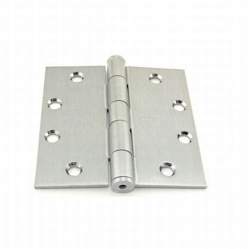 4-1/2" x 4-1/2" Steel Full Mortise Standard Weight Square Corner Hinge # 050038 Satin Chrome Finish