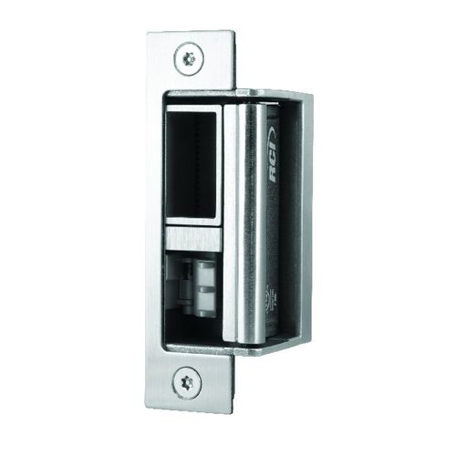 RCI F216432D1224VACDC Fire Rated Fail Secure All in One Electric Strike, Satin Stainless Steel Finish