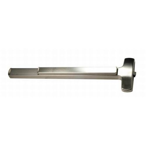 Fire Rated 4' Rim Exit Device Only Satin Stainless Steel Finish