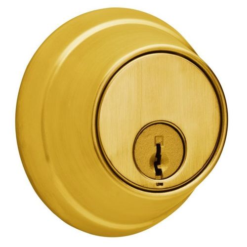 Deadbolt - Single Cylinder with 2-3/4" Backset and Square Deadbolt Strike Bright Brass Finish