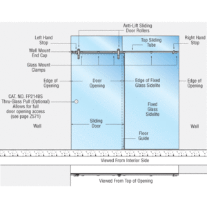 Crl Lsgm3bs Brushed Stainless Laguna Series Single Sliding