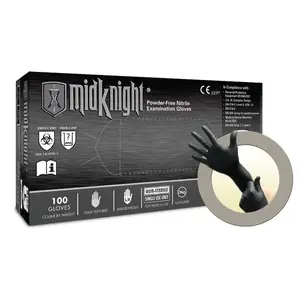 Microflex MK-296-XL MK296-XL General Purpose Disposable Exam Gloves, X-Large, Nitrile, Black