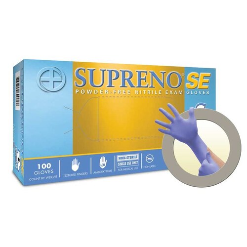 SU690-S General Purpose Disposable Exam Gloves, Small, Nitrile, Textured Violet Blue