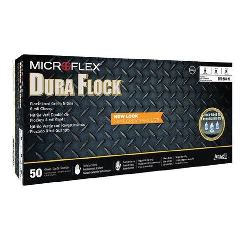 Microflex DFK-608-XXL DFK608-XXL General Purpose Disposable Gloves, 2X-Large, Nitrile, Green
