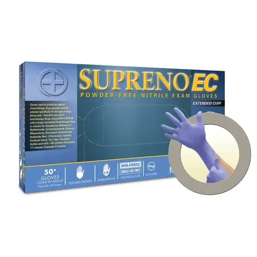 Microflex SEC-375-XXL SEC375-XXL Disposable Exam Gloves, 2X-Large, Nitrile, Textured Violet Blue