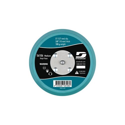 5" (127 mm) Dia. Non-Vacuum Disc Pad, Vinyl-Face
