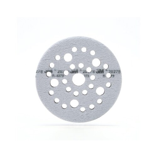 3M 20278 Dust Control Sanding Soft Interface Disc Pad, 5 in Dia x 3/4 in L x 5 in W, Hook and Loop Attachment