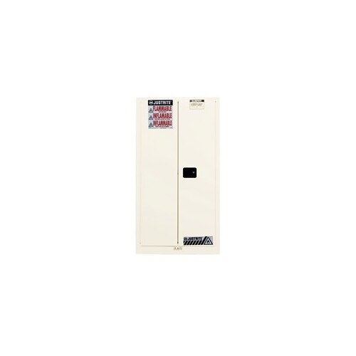 90 gal White Steel Hazardous Material Storage Cabinet - 43" Width - 65" Height - Floor Standing