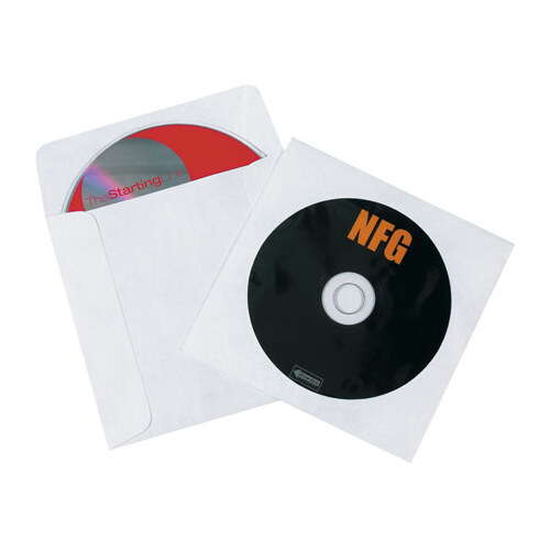 White CD Sleeves - 5" x 4.875"