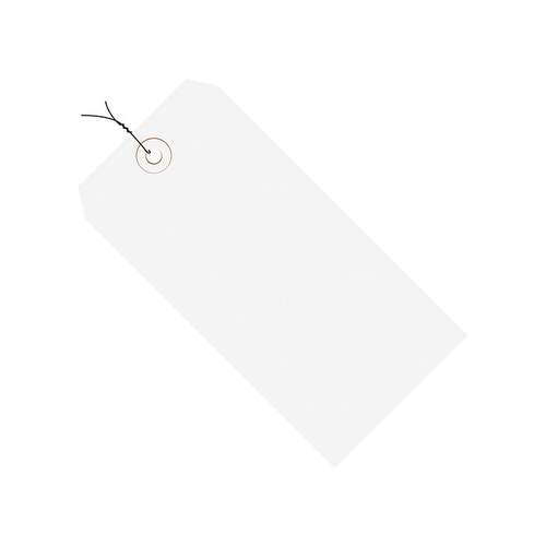 White 13 Point Cardstock Shipping Tags - 3 3/4" Width