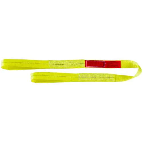 Lift-All EE2806DFX16 Polyester 2-ply Flat Eyes Web Sling - 6" x 16 ft - Yellow