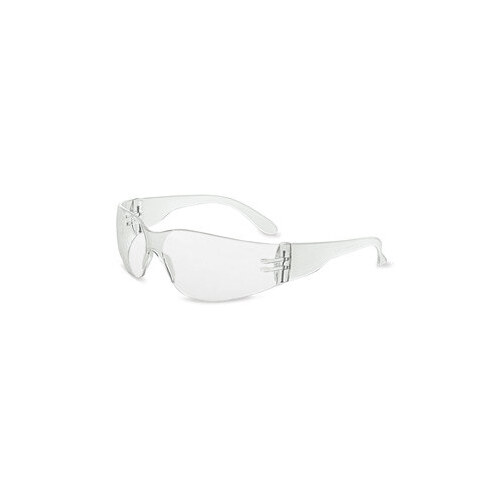 Polycarbonate Standard Safety Glasses Mirror Lens - Frosted Frame - Wrap Around Frame