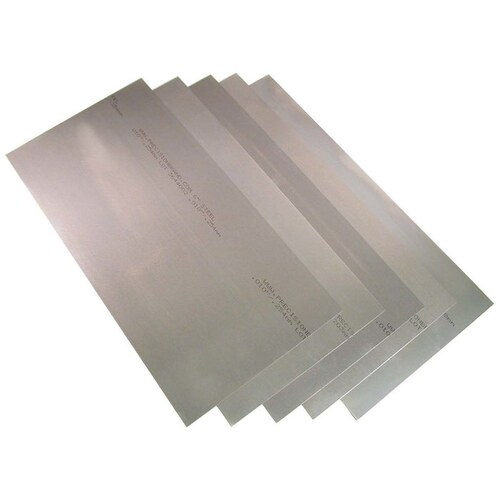 1008-1010 Full Hard Steel Shim Stock - 6" Width x 18" Length x 0.010" Thick - pack of 10