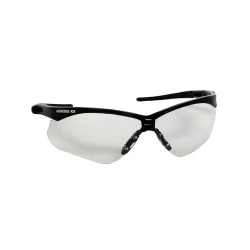 SAFETY KleenGuard Nemesis RX Series Universal Readers Safety Eyewear, Hard-Coated Lens, Nylon Frame Black