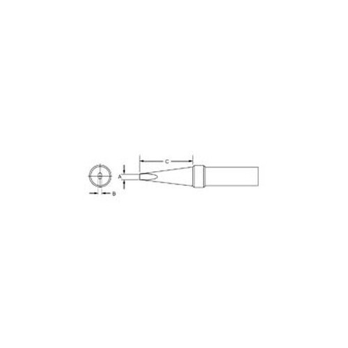 Screwdriver Tip - Screwdriver Tip - 0.62" Tip Length - 0.062" Tip Width - 0.032" Thick - pack of 100